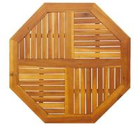 vidaXL Piano per Tavolo 90x90x2,2 cm Ottagonale Legno Massello Acacia
