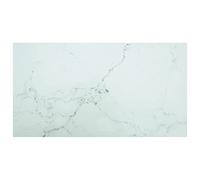vidaXL Piano per Tavolo Bianco 120x65 cm 8 mm in Vetro Aspetto Marmo