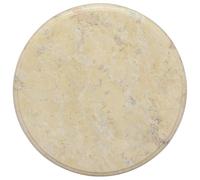 vidaXL Piano per Tavolo Crema Ø40x2,5 cm in Marmo