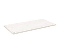 vidaXL Piano Scrivania Bianco 100x60x2,5 cm in Legno Massello di Pino