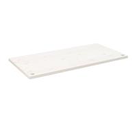vidaXL Piano Scrivania Bianco 110x60x2,5 cm in Legno Massello di Pino, Piano scrivania in Legno, Piano Tavolo da Pranzo, Piano sostitutivo