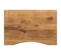 vidaXL Piano Scrivania con Curva 100x50x2,5cm Massello Grezzo di Mango