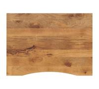 vidaXL Piano Scrivania con Curva 110x80x2,5cm Massello Grezzo di Mango