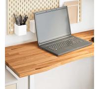 vidaXL Piano Scrivania Marrone Chiaro 120x50x2,5 cm in Rovere Massello