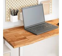 vidaXL Piano Scrivania Marrone Chiaro 140x50x2,5 cm in Rovere Massello