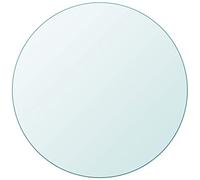 vidaXL Piano Tavolo Vetro Temperato Trasparente Rotondo 400 mm Interni Ripiano