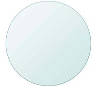 vidaXL Piano Tavolo Rotondo in Vetro Temperato 500 mm