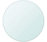 vidaXL Piano Tavolo Rotondo in Vetro Temperato 800 mm