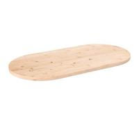 VIDAXL - Piano Tavolo 100x50x2,5 Cm In Legno Massello Di Pino Ovale
