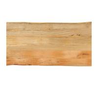 vidaXL Piano Tavolo 110x60x2,5 cm Bordi Vivi in Legno Massello Mango, Piano Sostituzione Tavolo, Piano per Tavolo da Pranzo, Piano d'appoggio