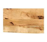 vidaXL Piano Tavolo 50x30x2,5cm Bordi Vivi Legno Massello Mango Grezzo, piano sostituzione tavolo, piano per tavolo da pranzo, piano d'appoggio