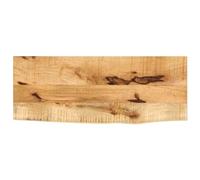 vidaXL Piano Tavolo 80x20x2,5cm Bordi Vivi Legno Massello Mango Grezzo, piano sostituzione tavolo, piano per tavolo da pranzo, piano d'appoggio