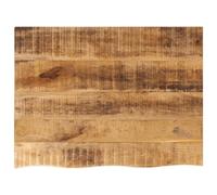 vidaXL Piano Tavolo 80x60x2,5 cm Bordi Vivi Legno di Mango Grezzo