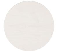 vidaXL Piano Tavolo Bianco Ø30x2,5 cm in Legno Massello di Pino