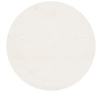 vidaXL Piano Tavolo Bianco Ø70x2,5 cm in Legno Massello di Pino