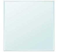 vidaXL Piano Tavolo in Vetro Temperato Quadrato Trasparente Pranzo Ripiano