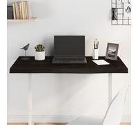 vidaXL Piano Tavolo Marrone 100x50x(2-6) cm Rovere Massello Trattato