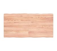 Piano tavolo marrone chiaro 120x60x4 cm in rovere non trattato