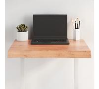 vidaXL Piano Tavolo Marrone Chiaro 60x60x(2-6) cm Rovere Non Trattato