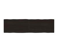 vidaXL Piano Tavolo Marrone Scuro 220x60x(2-6) cm Rovere Non Trattato