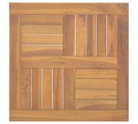 vidaXL Piano Tavolo Quadrato 50x50x2,5 cm in Legno Massello di Teak