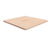 vidaXL Piano Tavolo Quadrato 70x70x2,5 cm Massello Rovere Non Trattato