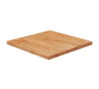 vidaXL Piano Tavolo Quadrato Marrone Chiaro 50x50x2,5 Rovere Trattato