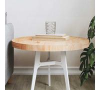 vidaXL Piano Tavolo Rotondo Ø50x3 cm in Legno Massello di Pino