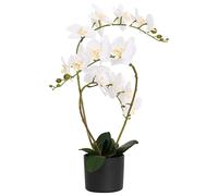 vidaXL Pianta di Orchidea Artificiale con Vaso Bianco 45 x 15 x 65 cm