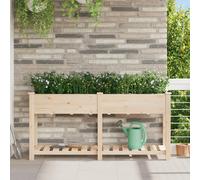 vidaXL Vaso in legno minimalista con ripiani a più livelli per giardinaggio interno e esterno in legno massello di pino finitura naturale 161 x 45 76.5 cm scatola supporto espositore