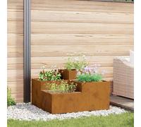 vidaXL Pianter da Giardino 100 x 100 x 48 cm in Acciaio Inossidabile, Resistente alla Ruggine