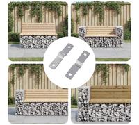 vidaXL Piastra di impatto 2 pcs Argento 50 x 10 x 1,2 mm Ferro, Accessorio per armadio resistente, piatto universale sicuro, hardware elegante, componente funzionale, design industriale