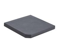 vidaXL Piastra di Peso per Ombrellone Nera in Granito Quadrata 25 kg