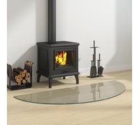 vidaXL Piastra in vetro per camino Trasparente 1200 x 500 mm Vetro