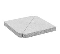 vidaXL Piastre per Parasole 2 pz in Granito Triangolare 14 kg Grigio, Peso della Base dell'ombrellone, Peso della Base, Base dell'ombrello