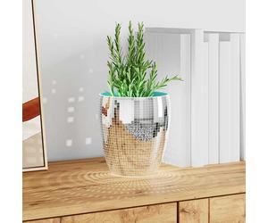 vidaXL Piastrella a Mosaico con Specchio 12 pcs Argento 100 x 4 cm
