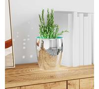 vidaXL Piastrella a Mosaico con Specchio 12 pz Argento 100 x 4 cm