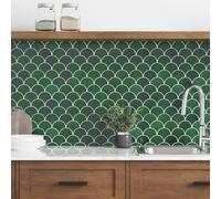 vidaXL Piastrella a scaglie di pesce 20 pcs Verde Scuro 30 x 30 cm