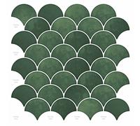 vidaXL Piastrella a scaglie di pesce 50 pcs Verde Scuro 30 x 30 cm