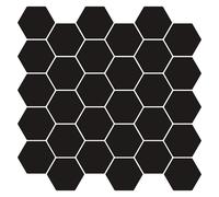 vidaXL Piastrella Esagonale 20 pcs Nero 30 x 30 cm Poliuretano e PET