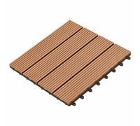 vidaXL Piastrella per Decking 11 pcs Marrone 30 x 30 cm WPC