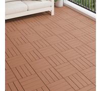 vidaXL Piastrella per Decking 11 pcs Marrone Chiaro 30 x 30 cm WPC