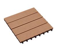 vidaXL Piastrella per Decking 11 pcs Teak riciclato 30 x 30 cm WPC