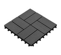 vidaXL Piastrella per Decking 11 pz Grigio 30 x 30 cm WPC
