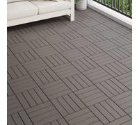 vidaXL Piastrella per Decking 11 pz Marrone Scuro 30 x 30 cm WPC
