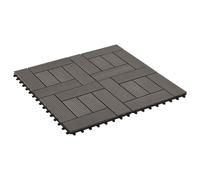 vidaXL Piastrella per Decking 22 pcs Marrone Scuro 30 x 30 cm WPC