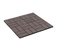 vidaXL Piastrella per Decking 22 pcs Marrone Scuro 30 x 30 cm WPC
