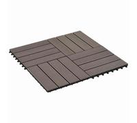 vidaXL Piastrella per Decking 22 pcs Marrone Scuro 30 x 30 cm WPC