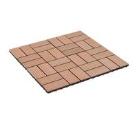 vidaXL Piastrella per Decking 22 pz Marrone 30 x 30 cm WPC