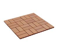 vidaXL Piastrella per Decking 22 pz Teak riciclato 30 x 30 cm WPC